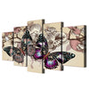 Image of Flowers Butterfly Wall Art Canvas Print Decoration - DelightedStore