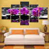 Image of Pink Orchid Flowers Wall Art Canvas Print Decor