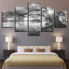 Image of Lakeside Big Trees Wall Art Canvas Print Decoration - DelightedStore