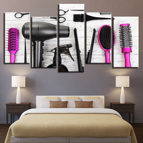 Beauty Salon Hair set Tools Wall Art Canvas Print Decor - DelightedStore