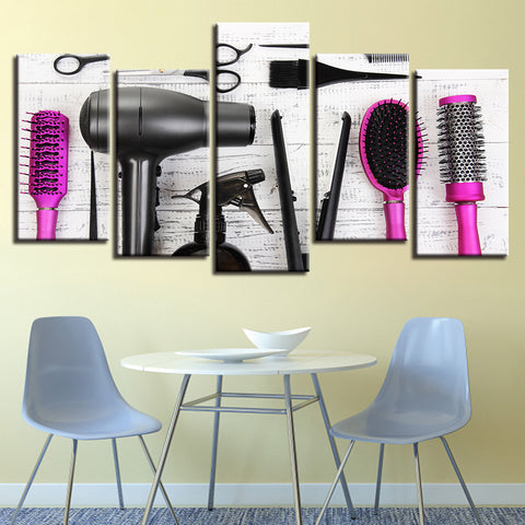 Beauty Salon Hair set Tools Wall Art Canvas Print Decor - DelightedStore