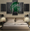 Image of Michigan State Spartans Sports Team Wall Art Canvas Print Decoration - DelightedStore