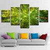 Image of Forest Green Trees Sunshine Wall Art Canvas Print Decoration - DelightedStore