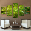 Image of Forest Green Trees Sunshine Wall Art Canvas Print Decoration - DelightedStore
