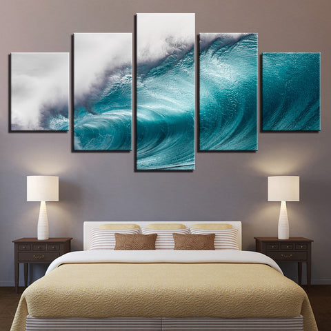 Rolling Waves Sea Wall Art Canvas Print Decoration