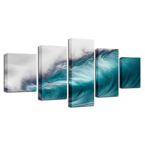 Rolling Waves Sea Wall Art Canvas Print Decoration