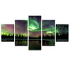Image of Green Forest Aurora Wall Art Canvas Print Decoration - DelightedStore