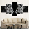 Image of Roaring Lions Mirror Wall Art Canvas Print Decor
