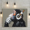 Image of Funny Thinking Monkey Wall Art Canvas Print Decor - DelightedStore