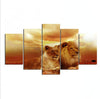 Image of Lion Couple in the Sunset Wall Art Canvas Print Decor - DelightedStore