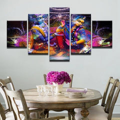 Indian God Vishnu and Lakshmi Wall Art Canvas Print Decor - DelightedStore