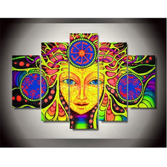 Psychadelic Mandala Wall Art Canvas Print Decor