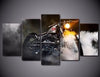 Image of Black cruiser motorcycle Wall Art Canvas Print Decor - DelightedStore