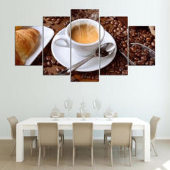 Steaming Coffee Cup Wall Art Canvas Print Decor