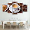 Image of Steaming Coffee Cup Wall Art Canvas Print Decor