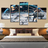 Image of Millennium Falcon X-Wing Star Wars Wall Art Canvas Print Decor - DelightedStore