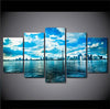 Image of Toronto Lake Blue Sky City Wall Art Canvas Print Decor