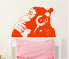 Image of Monkey With Headphones Graffiti Vinyl Wall Sticker Decal - DelightedStore
