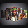Image of Indian Girl Native American Wall Art Canvas Print Decor - DelightedStore