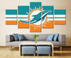 Image of Miami Dolphins Sports Team Wall Art Canvas Print Decoration