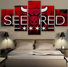 Chicago Bulls Sports Team Wall Art Canvas Print Decoration