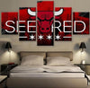 Image of Chicago Bulls Sports Team Wall Art Canvas Print Decoration