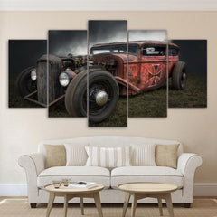 Rat Rod Antique Vintage Car Wall Art Canvas Print Decoration