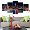 Image of New York City Night Building Wall Art Canvas Print Decor - DelightedStore