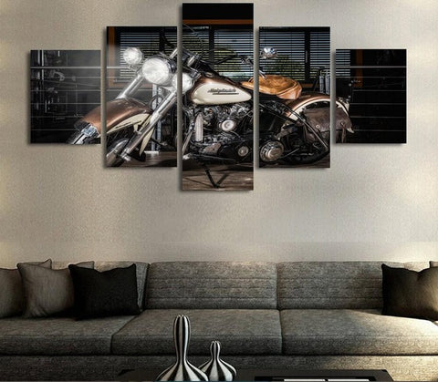 Motorcycle Chopper Wall Art Canvas Print Decor - DelightedStore