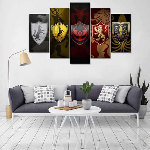 Game of Thrones House Wall Art Canvas Print Decor - DelightedStore