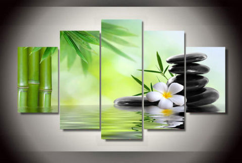 Bamboo Orchid Spa Wall Art Canvas Print Decor - DelightedStore