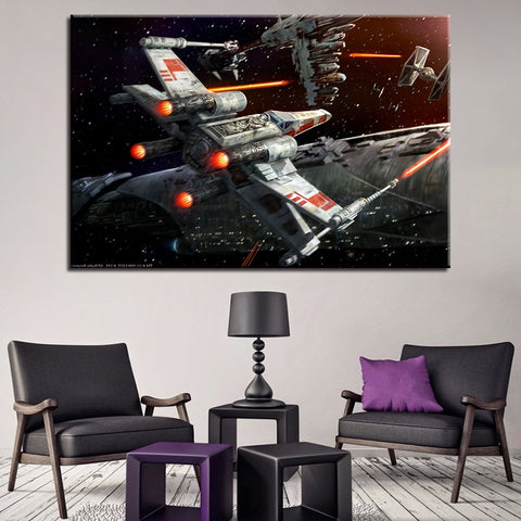 Star Wars X-Wing Aircraft Wall Art Canvas Print Decor
