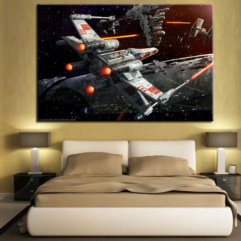 Star Wars X-Wing Aircraft Wall Art Canvas Print Decor
