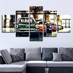 Porsche Evolution Of The 911 Wall Art Canvas Print Decor