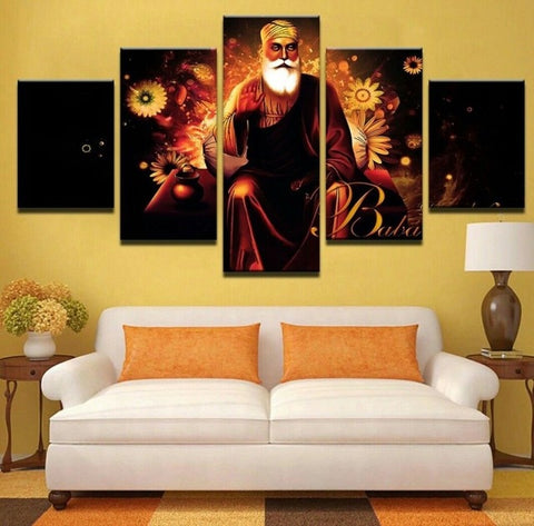 Guru Nanak Dev Ji Wall Art Canvas Print Decor - DelightedStore