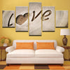 Image of Wooden Romantic LOVE Plank Wall Art Decor Canvas Print