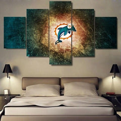 Miami Dolphins Wall Art Canvas Print Decor