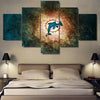 Image of Miami Dolphins Wall Art Canvas Print Decor