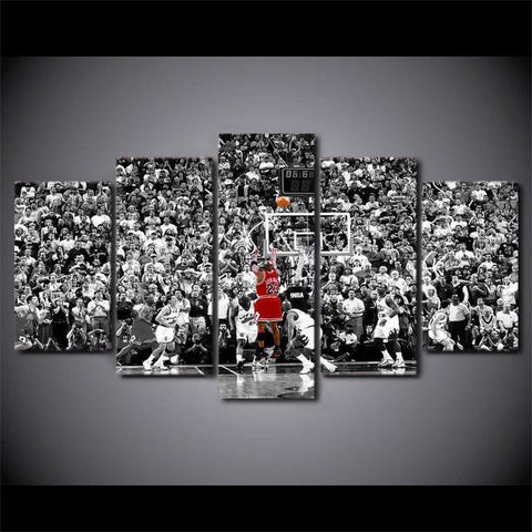 Michael Jordan Chicago Bulls Shot Wall Art Canvas Print Decor