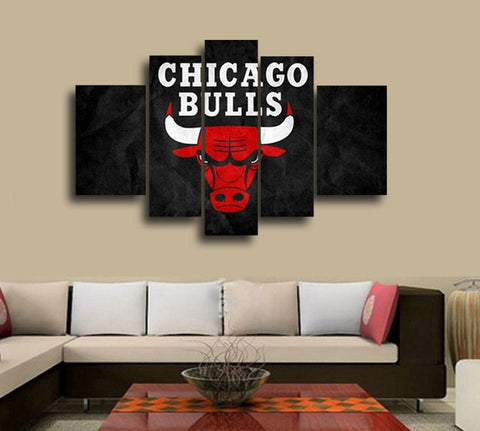 Chicago Bulls Wall Art Canvas Print Decor - DelightedStore