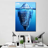 Image of Inspiration Success Ice Mountain Wall Art Canvas Print Decor - DelightedStore