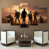 Image of Army Soldiers Sunset Wall Art Canvas Print Decor - DelightedStore