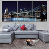 Image of New York City Night View Wall Art Canvas Print Decor - DelightedStore
