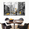 Image of New York City Street Yellow Taxi Car Abstract Wall Art Decor Canvas Prints - DelightedStore