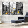 Image of New York City Street Yellow Taxi Car Abstract Wall Art Decor Canvas Prints - DelightedStore